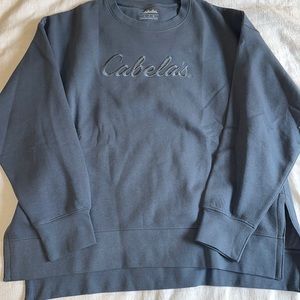 Cabelas blue crew neck sweatshirt